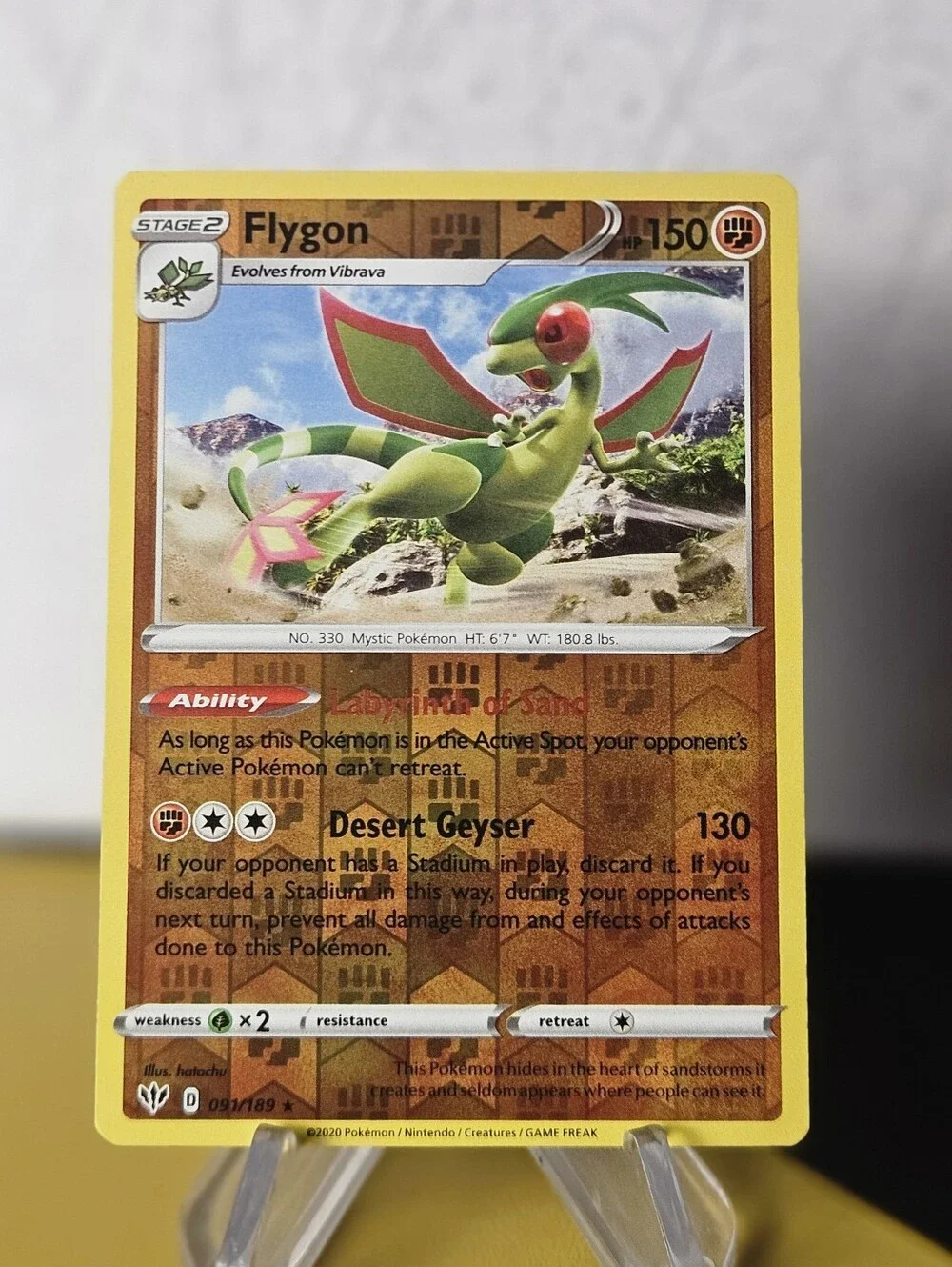 Flygon 091/189 Pokemon TCG Reverse Holo Rare